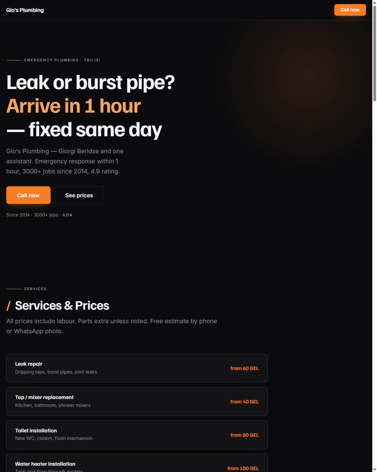 Gio's Plumbing — სანტექნიკი